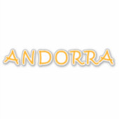Sticker Design de texte en Andorre (Devant)