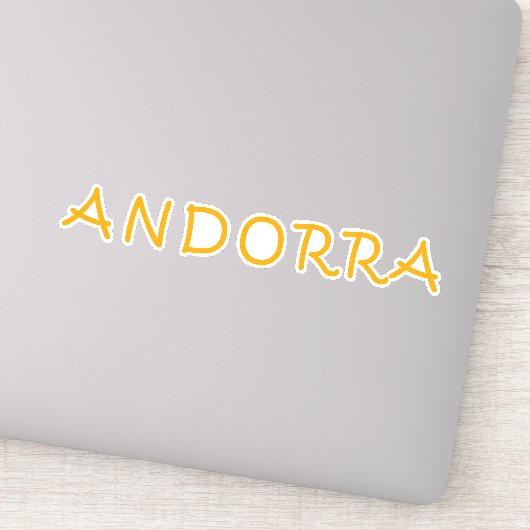 Sticker Design de texte en Andorre (Détail)