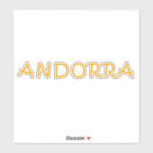 Sticker Design de texte en Andorre (Feuille)