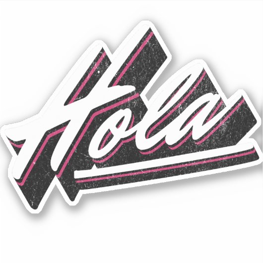 Sticker Design de texte Hola (Devant)