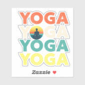 Sticker Design de texte Yoga (Feuille)