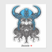 Sticker Design d'illustration viking norvégien (Feuille)