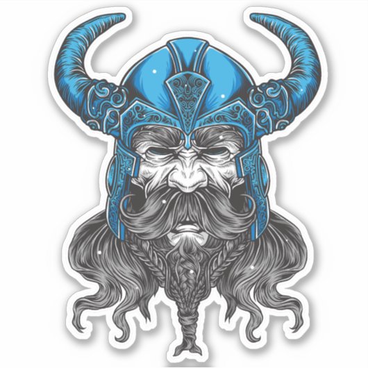 Sticker Design d'illustration viking norvégien (Devant)