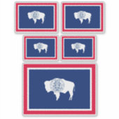 Sticker Design du drapeau d'état du Wyoming (Devant)