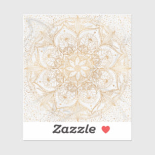 Sticker Design en marbre de Mandala Floral Gold tendance