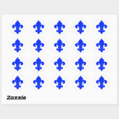 Sticker Design Fleur de Lis Bleu (Feuille)