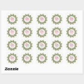 Sticker design Holly Wreath Christmas Étiquette (Feuille)