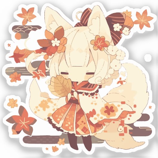 Sticker Design japonais inspiré par Yokai (Recto)