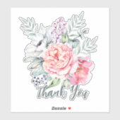 Sticker design Merci Flowers (Feuille)