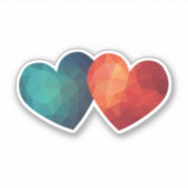 Sticker Design moderne hitech bleu et rouge de la paire co (Devant)