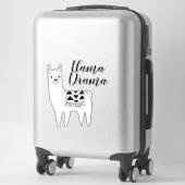 Sticker Design moderne Llama Croquis Llama Drama Script (Sur valise)