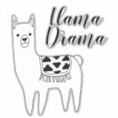 Sticker Design moderne Llama Croquis Llama Drama Script (Devant)