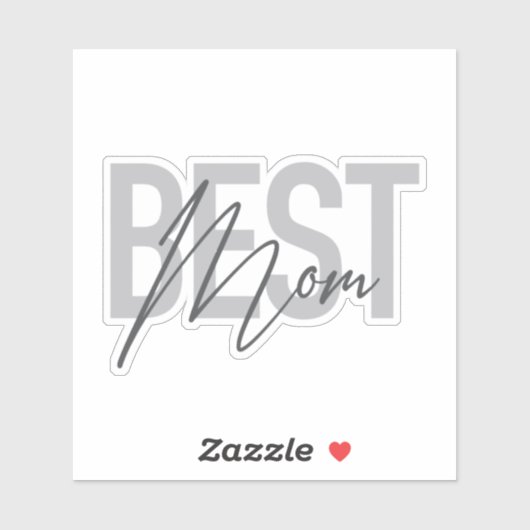 Sticker Design moderne, minimal, simple, cool de Best Mom (Feuille)