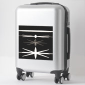 STICKER DESIGN MODERNE NOIR ET BLANC (Sur valise)