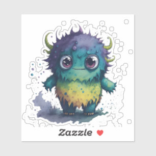 Sticker Design Monster Cartoon Mignonne Mais Effra
