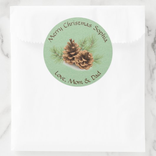 Sticker design Pine Cone Étiquette (Sac)