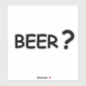 Sticker Design pour les amateurs de bière (Feuille)