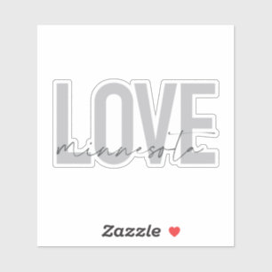 Sticker Design simple, moderne, urbain, cool Love Minnesot