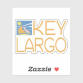 Sticker Design typographique Largo clé avec bateau (Feuille)