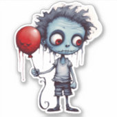 Sticker design Zombie de dessin cool (Devant)