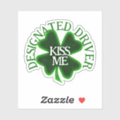 Sticker Designated Driver St. Patrick's Day (Feuille)