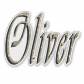 Sticker Designed Oliver Name,  (Devant)