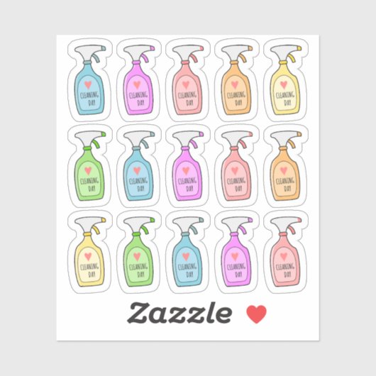 Sticker Désinfectant Temps de nettoyage des vaporisateurs  (Feuille)