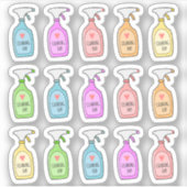 Sticker Désinfectant Temps de nettoyage des vaporisateurs  (Devant)