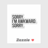 Sticker Désolé, je suis maladroit (Feuille)