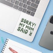 Sticker Désolé, ma mère a dit non en arabe (Ordinateur portable avec iPhone)