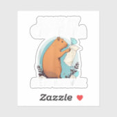 Sticker Désolé, Mon Capybara A Mangé Mes Devoirs Drôle (Feuille)