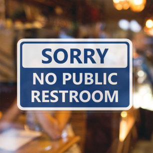 Sticker Désolé, pas de toilettes publiques