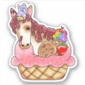 Sticker Dessert Cheval & Bunny Cupcake | (Devant)