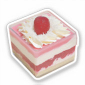 Sticker Dessert de noix de coco aux fraises (Recto)