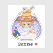 Sticker Dessert Kitty Fish Bowl (Feuille)