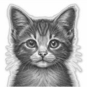 Sticker Dessin adorable de Young Cat (Devant)