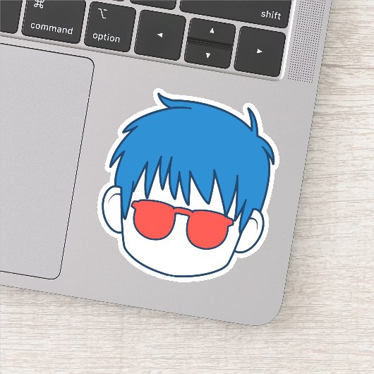 Sticker dessin animé Anime boy (Détail)
