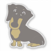 Sticker dessin animé bleu et bronzé (Devant)