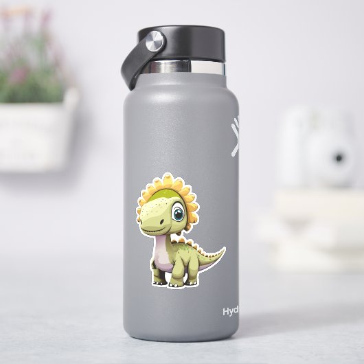 Sticker Dessin animé de bébé dinosaure mignon (HydroFlask)