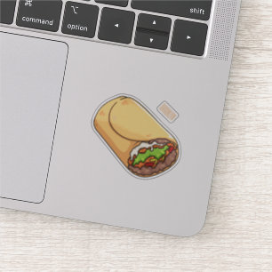 Sticker dessin animé de Burrito
