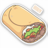 Sticker dessin animé de Burrito (Recto)