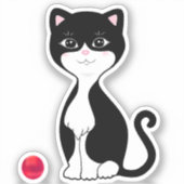 Sticker Dessin animé de chat en smoking mignon (Recto)