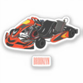 Sticker dessin animé de Kart racing (Recto)