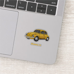 Sticker Dessin animé de voiture classique