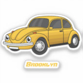 Sticker Dessin animé de voiture classique (Recto)