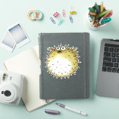 Sticker dessin animé drôle de poisson ballon (Couverture iPad)