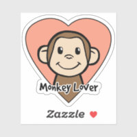 Dessin animé mignon Clip Art Sourire Singe Amour d