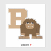 Sticker Dessin B pour Bigfoot Sasquatch (Feuille)