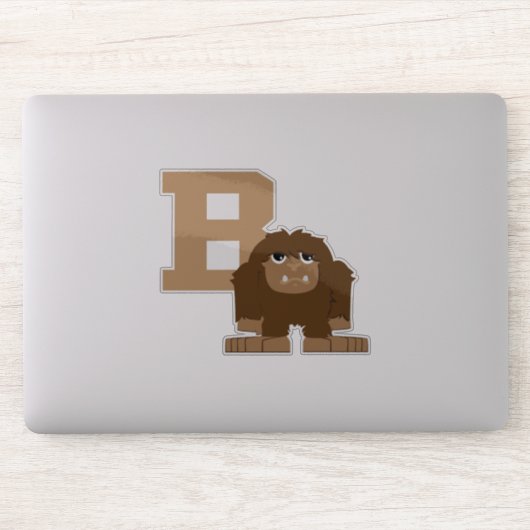 Sticker Dessin B pour Bigfoot Sasquatch (Ordinateur)