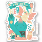 Sticker Dessin Bêtes Fantastiques Avec Newt Scamander (Devant)